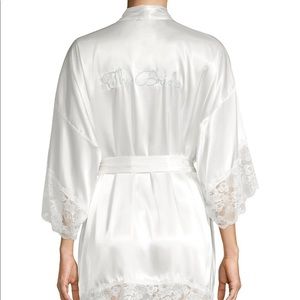 NWT “The Bride” Satin & Lace Robe